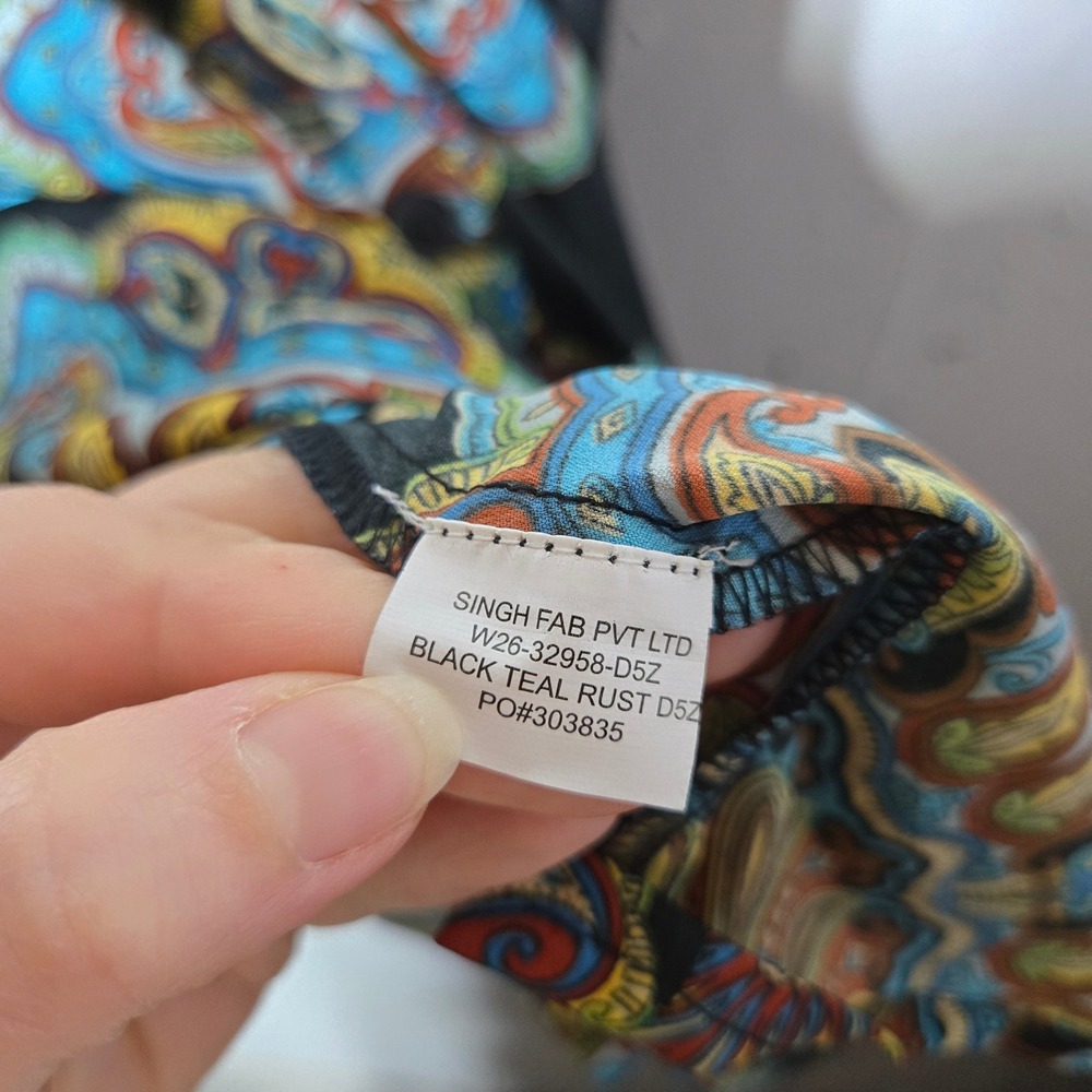 Band of Gypsies Medallion Print Smocked Mini Dress XL Boho Summer Whimsigoth - Picture 4 of 9